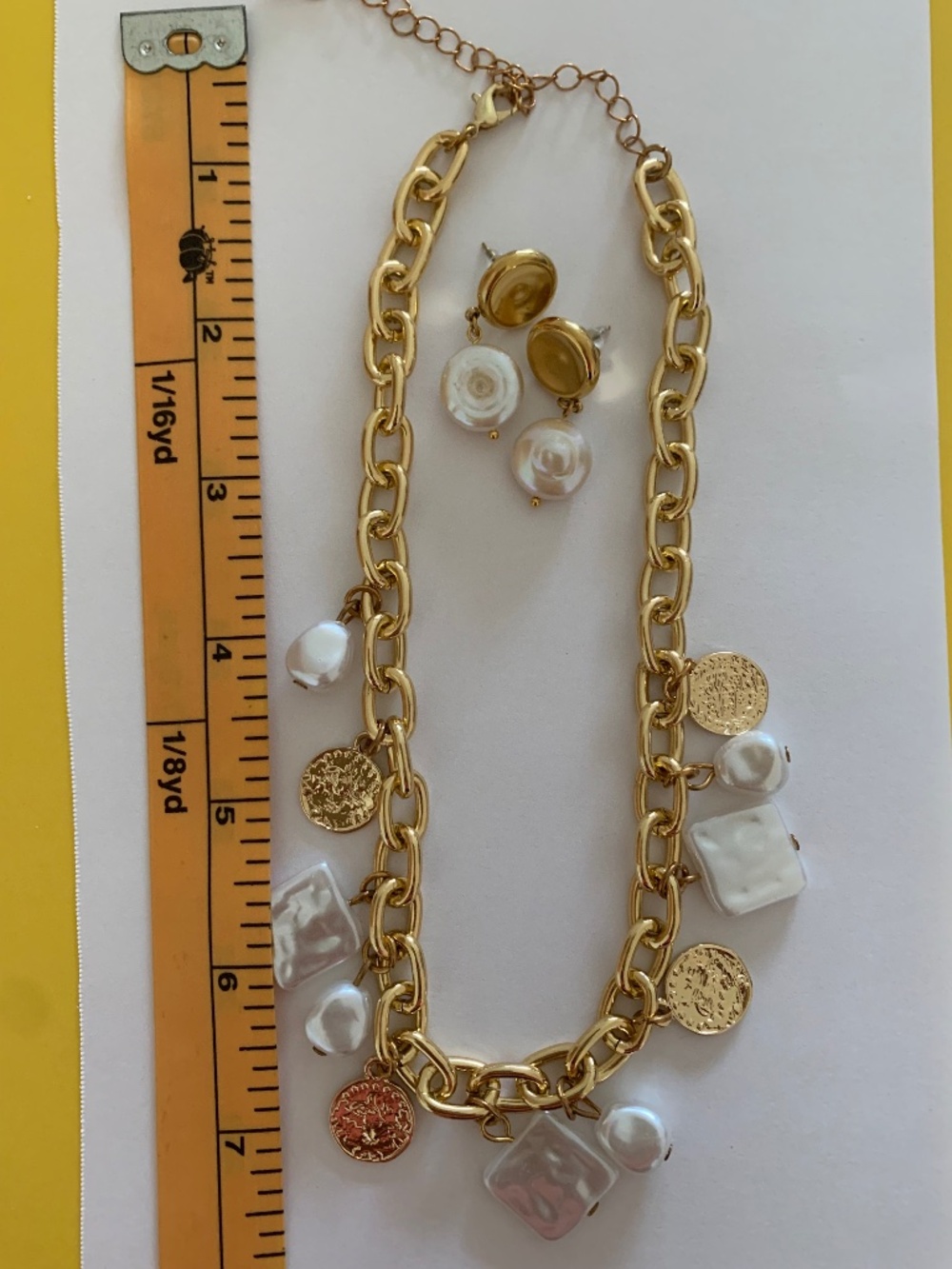 Adornia necklace and earrings